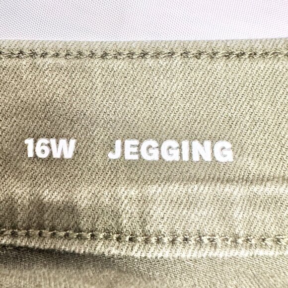 EVRI Jeggings Womens Size 16W Olive Green Stretch Mid-Rise Skinny Leg Pants - Picture 4 of 9